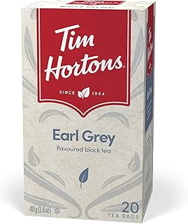 Tim Hortons Earl Grey Tea Bags, 20 count, 40g | 1.4oz {Imported from Canada}