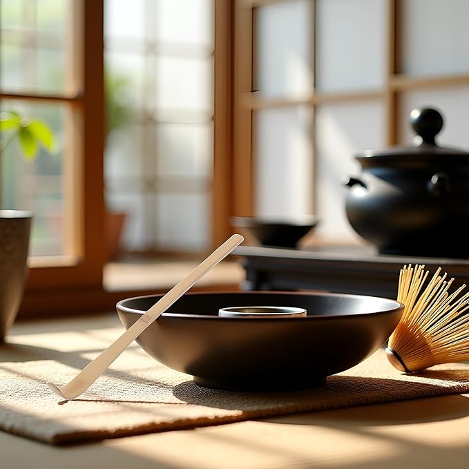 Brown Bamboo Matcha Scoop Japanese Chashaku Hooked Green Tea Spoon for Tea Ceremony 18cm, Tea Scoops, Matcha Spoon, Bamboo Scoop, Coffee