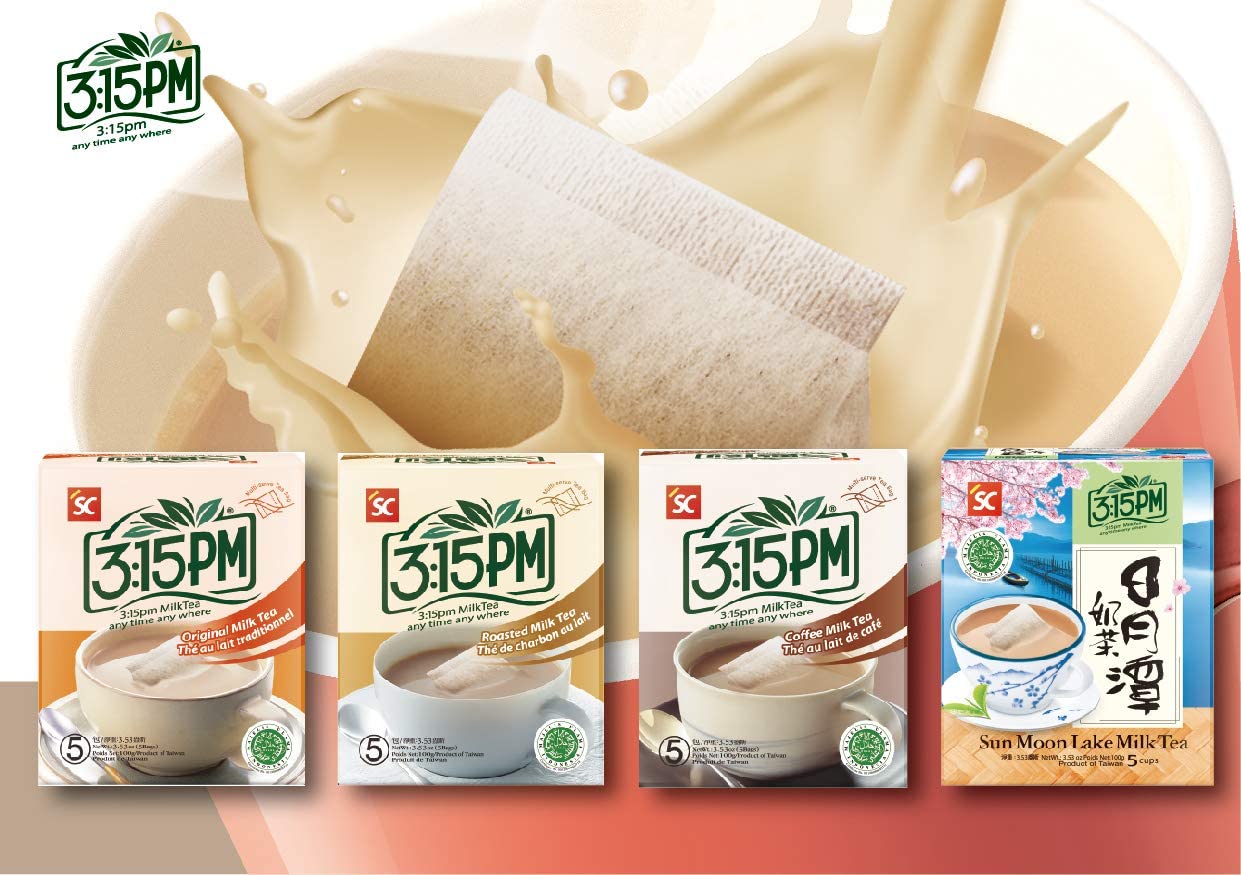 3:15pm Milk Tea - Classic Series - Authentic Bubble Tea (10 teabags) (Roasted Milk Tea, 10)