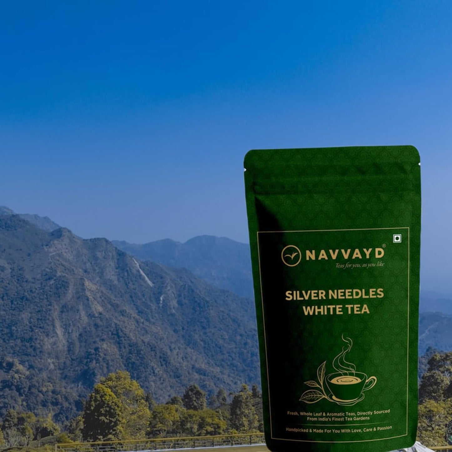 NAVVAYD Organic Silver Needles White Tea, 15 Tea Bags