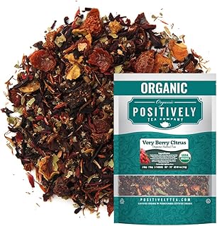 Organic Positively Tea Company, Very Berry Citrus, Herbal Tea, Loose Leaf, 4 Ounce