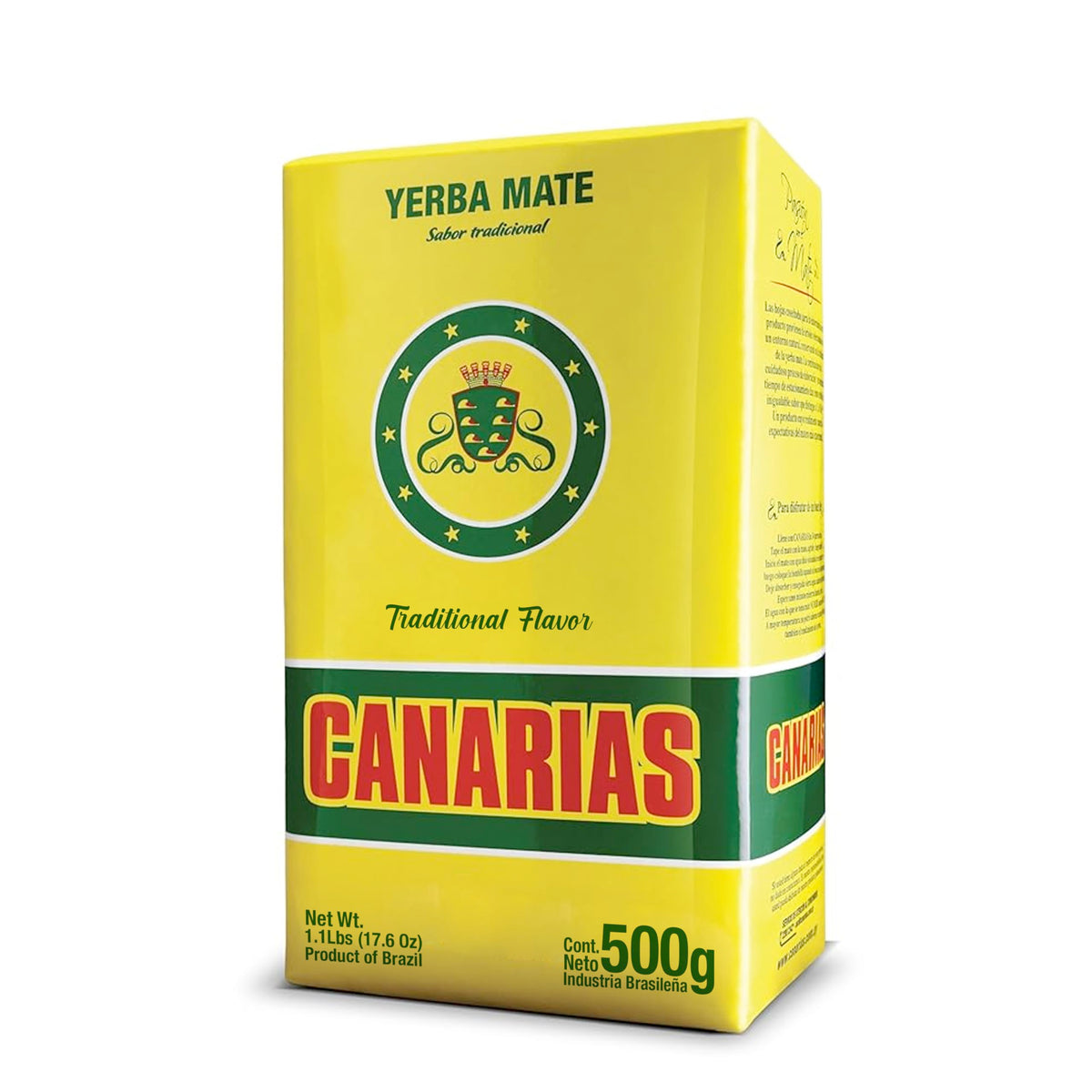 Canarias Yerba Mate Traditional Ground Leaf Tea 500Gr 1.1Lbs