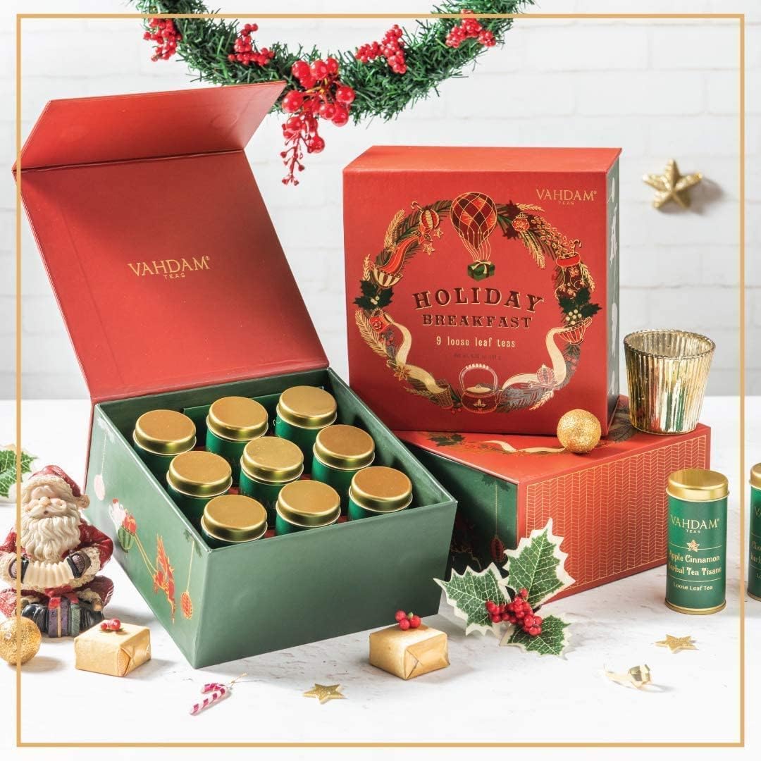 VAHDAM Breakfast Tea Gift Set - 9 Loose Leaf Black Teas (90+ Cups)