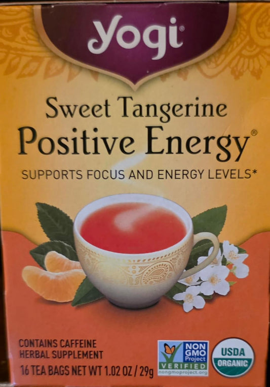Yogi Tea,16 Tea Bags (Sweet Tangerine Positive Energy, 1 Pack)