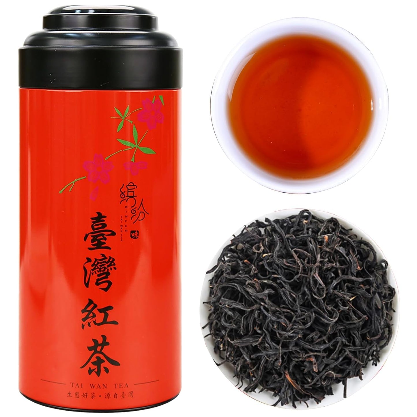 XIXICHA Taiwan Black Tea Loose Leaf, Full-Bodied &amp; Smooth, Rich in Flavor, Naturally Sweet, Sun Moon Lake High Mountain Black Tea 100g /3.5oz（80 cups）台湾红茶 蜜香高山茶