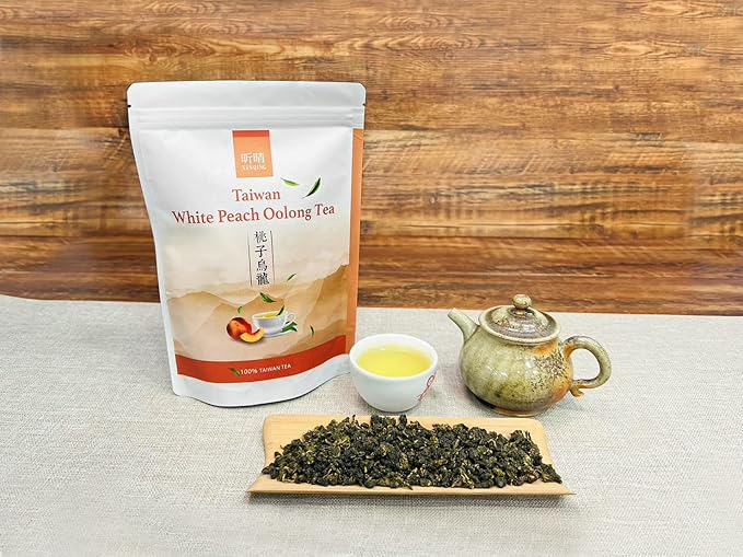 Xin Qing White Peach Oolong Tea Taiwan High Mountain Oolong Tea Taiwan Gaoshan Ulong Tea Taiwanese Tea 200g/7.05oz