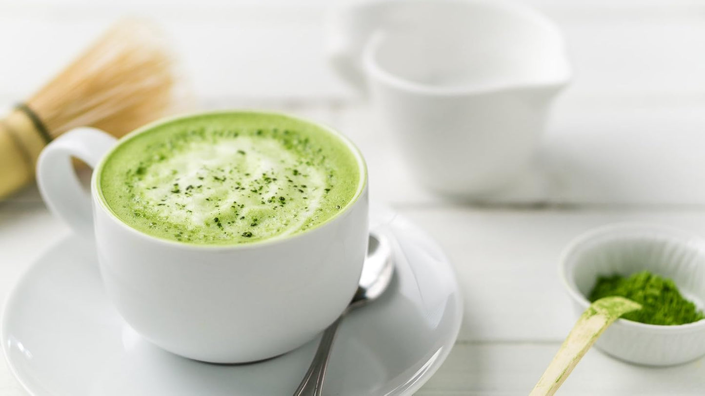 Sweet Japanese Matcha Latte Green Tea Powder Mix - 12oz Homemade Green Matcha Tea Latte or Frappe (Ceremonial Grade)