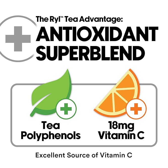Ryl Iced Tea Front Porch Pack, Sweet Tea and Half N' Half – Antioxidant Superblend, No Artificial Ingredients, Zero Sugar, Five Calories, Low Carb, Non-GMO, Made in the USA, 12-Pack, 16 Fl Oz