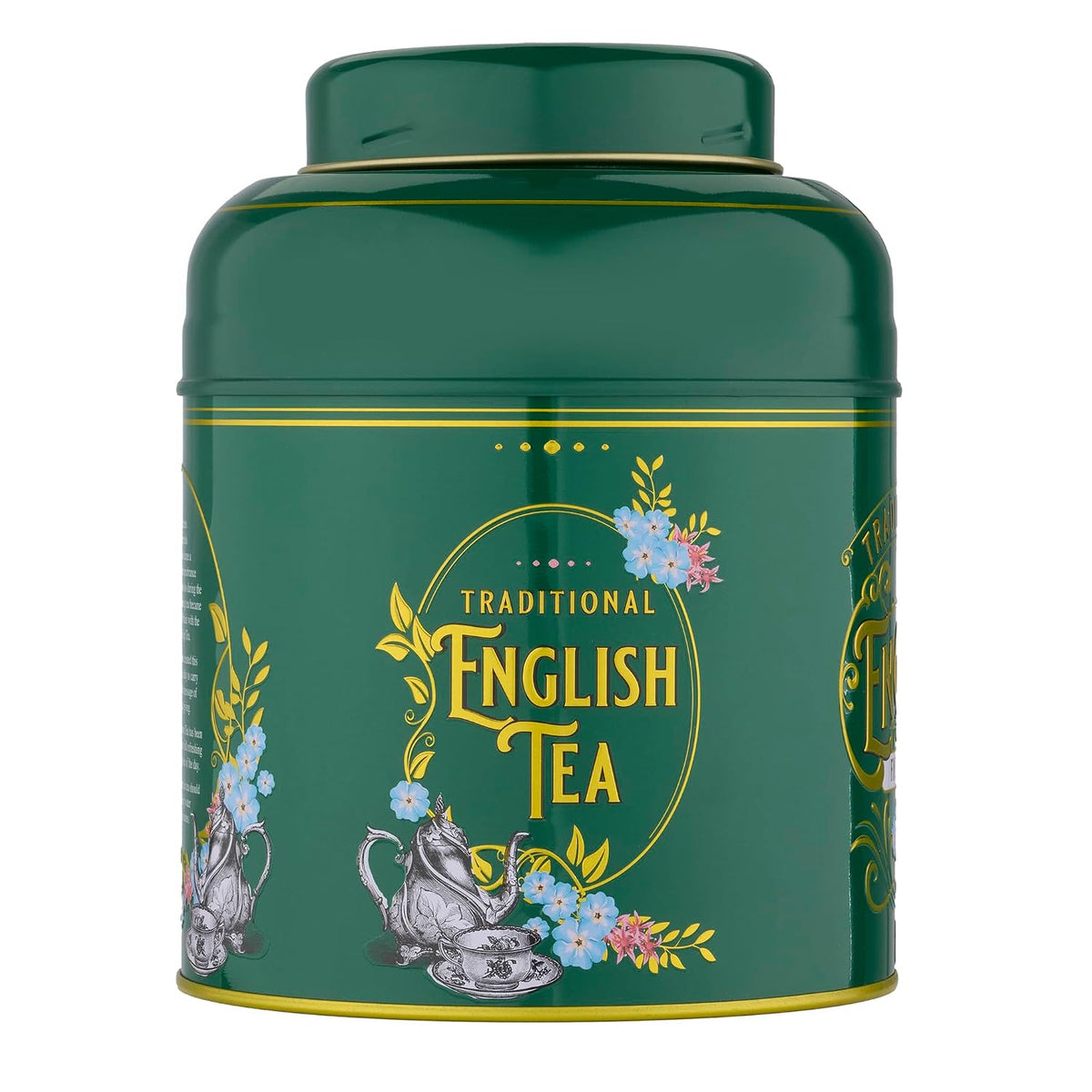 New English Teas Vintage Victorian Tea Tin with 80 Tea Bags - Dark Green