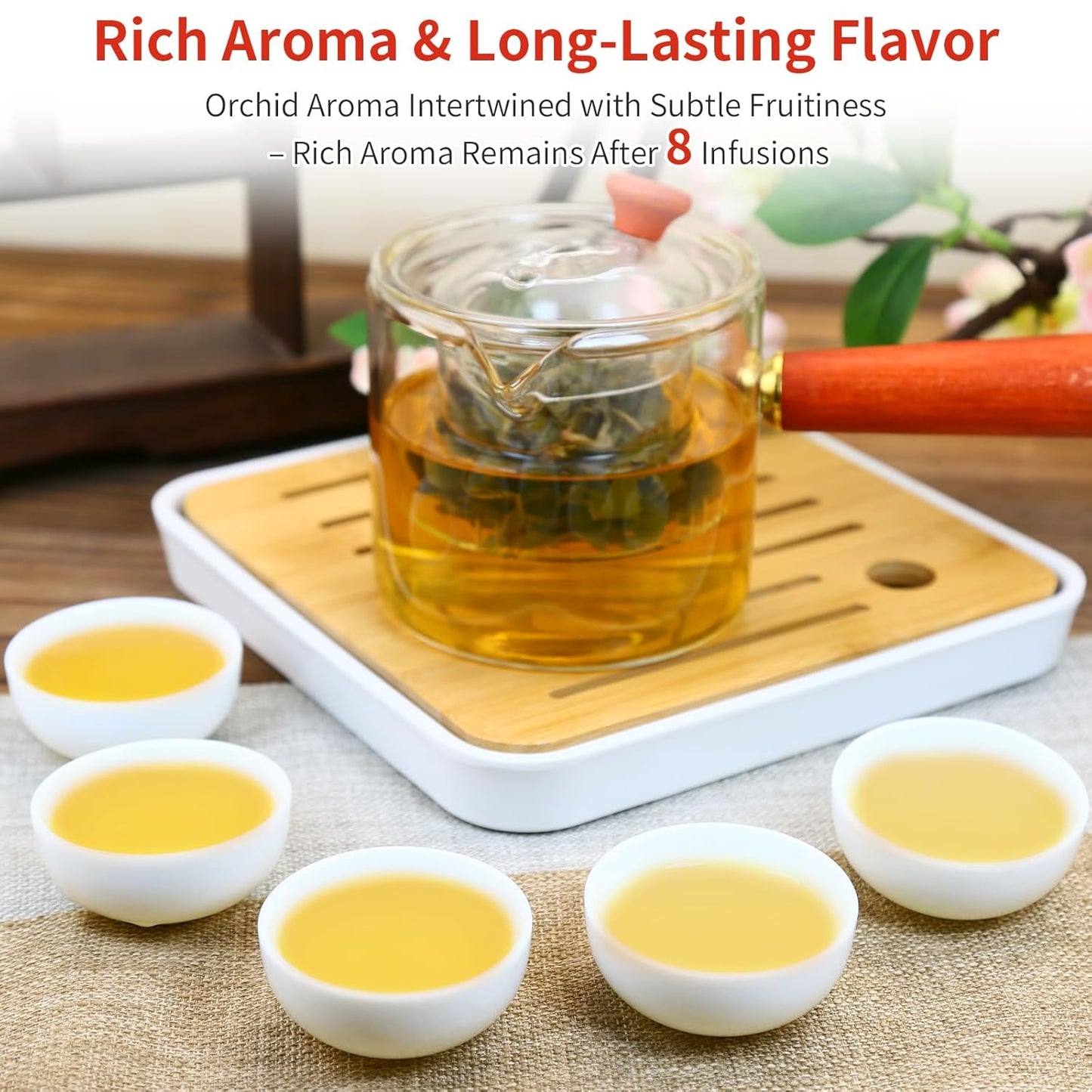 CHADUO Alishan Oolong Tea Loose Leaf Premium Taiwan High Mountain Oolong 5.3oz/150g Spring New Teas Chinese Tea Orchid Aroma 乌龙茶 台湾茶 阿里山乌龙茶 高山茶