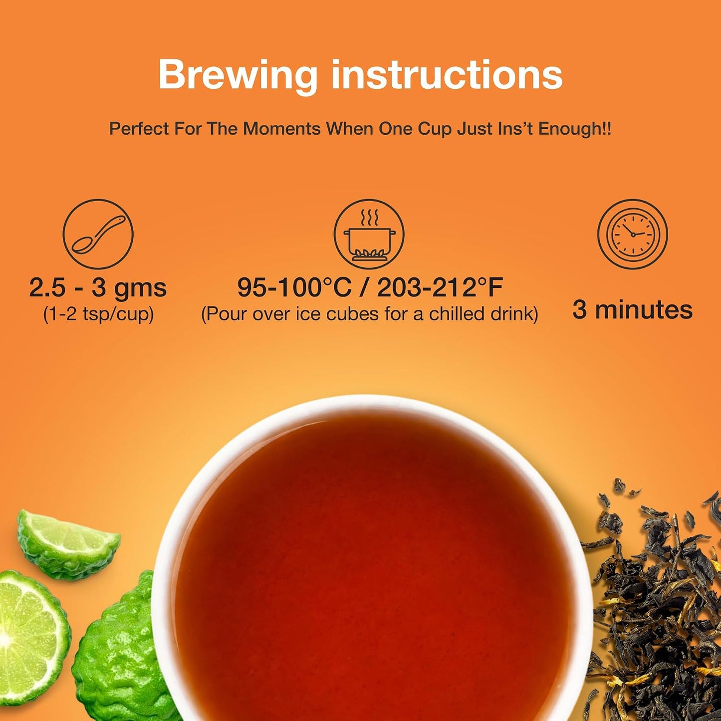 Zi Chun Tea | Bergamot Earl Grey Tea Loose Leaf | Made with Extra Whole Bergamot Pieces (Not Oil), Premium Assam Black Tea, Bold Citrus Flavor, Non-GMO, No Artificial Ingredients | 8.8 oz