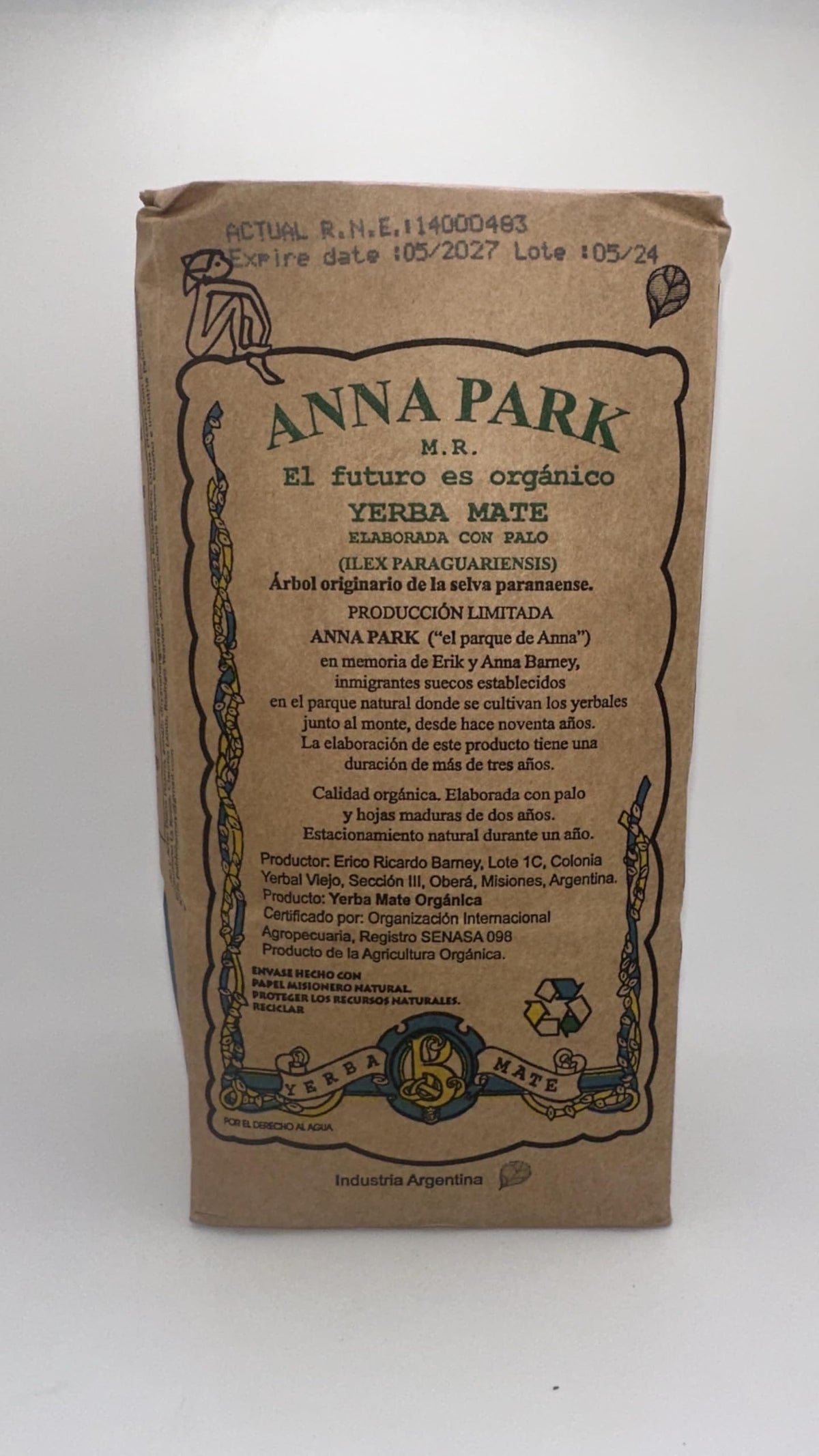 LATAM CONCEPT Anna Park Yerba Mate from Argentina - Organic - 1.1 LB (500gr)