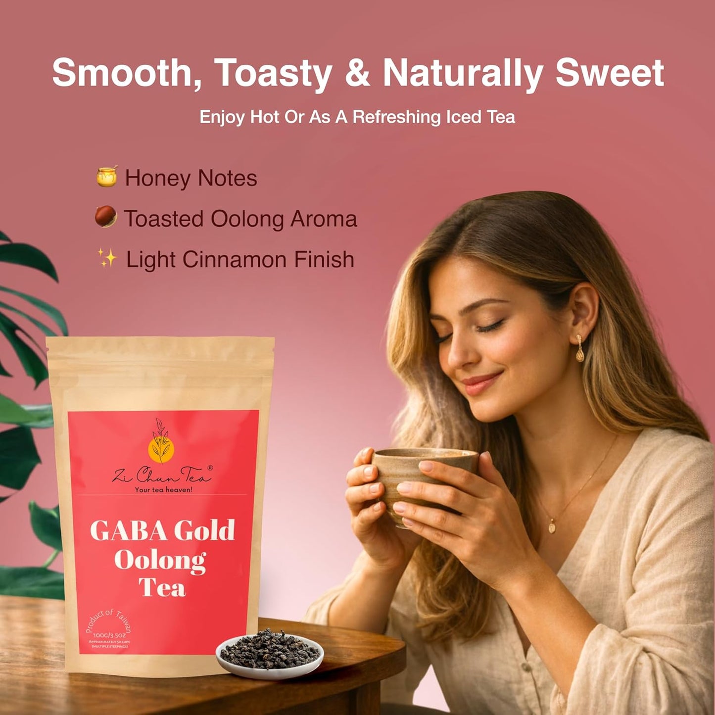 GABA Gold - Organic Oolong Super Tea, Loose Leaf - 100% Natural Grown and Processed - 3.5 ounces