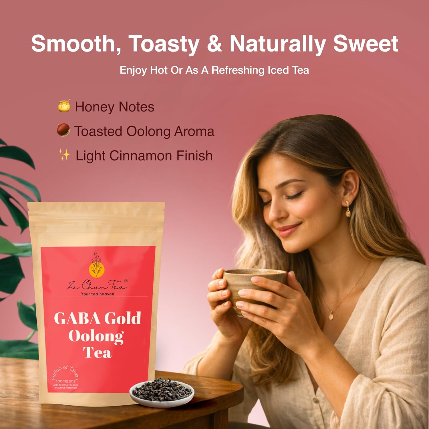 GABA Gold - Organic Oolong Super Tea, Loose Leaf - 100% Natural Grown and Processed - 3.5 ounces