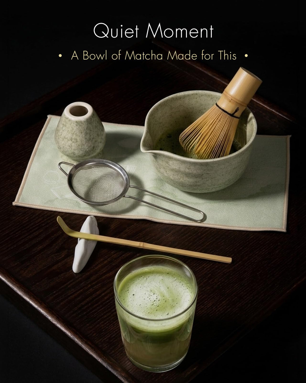 SIMPLETaste Matcha Whisk Set for Macha Lovers (Green)