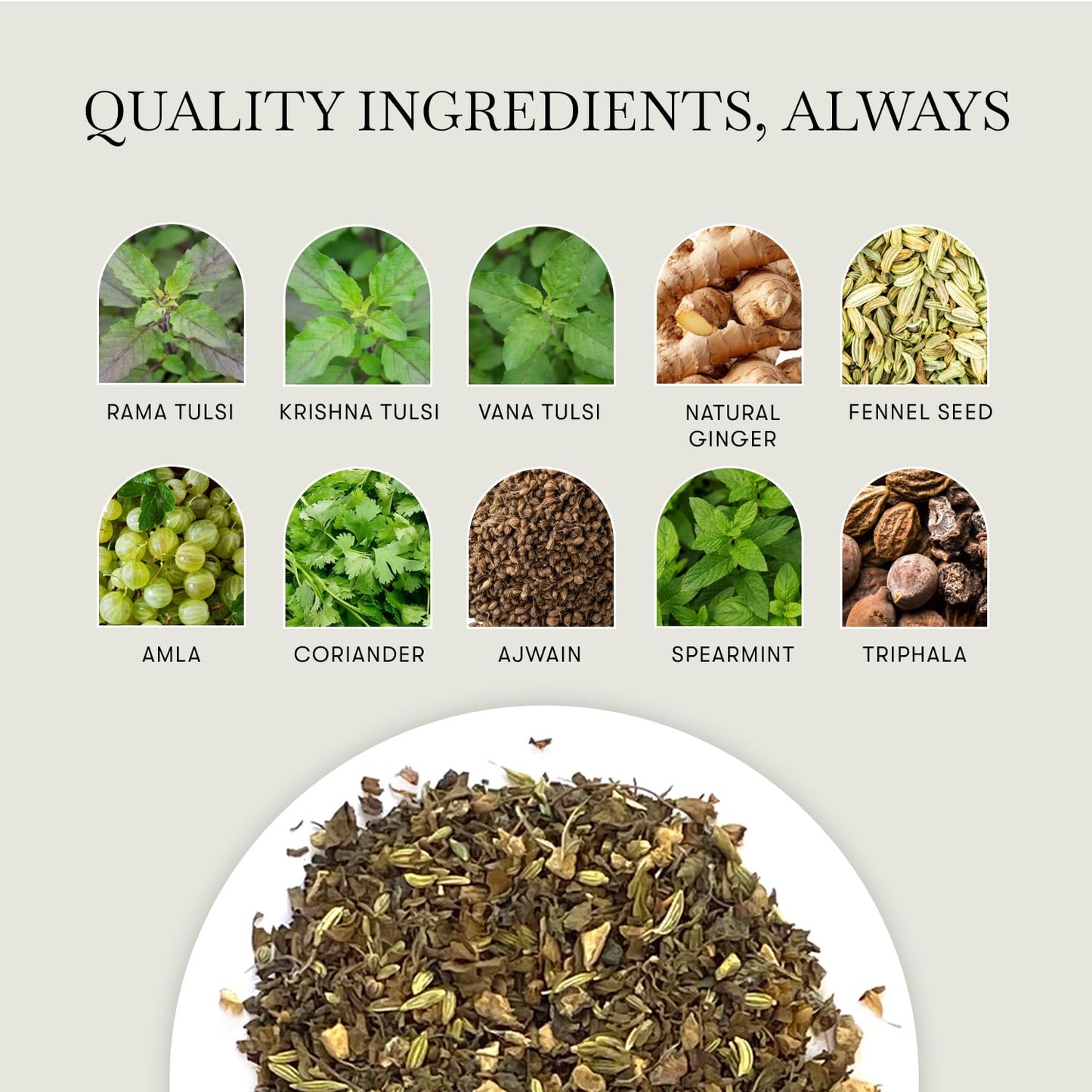 Luxmi Estates Holy Basil Tulsi Ginger Tea for Immunity | Loose Leaf 25 Cups (50g/1.76oz) | Caffeine Free | Non-GMO