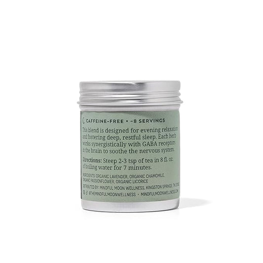 Sleep Herbal Tea by Mindful Moon – Calming Blend with Chamomile, Lavender & Passionflower – Caffeine-Free, Loose Leaf (Mini)