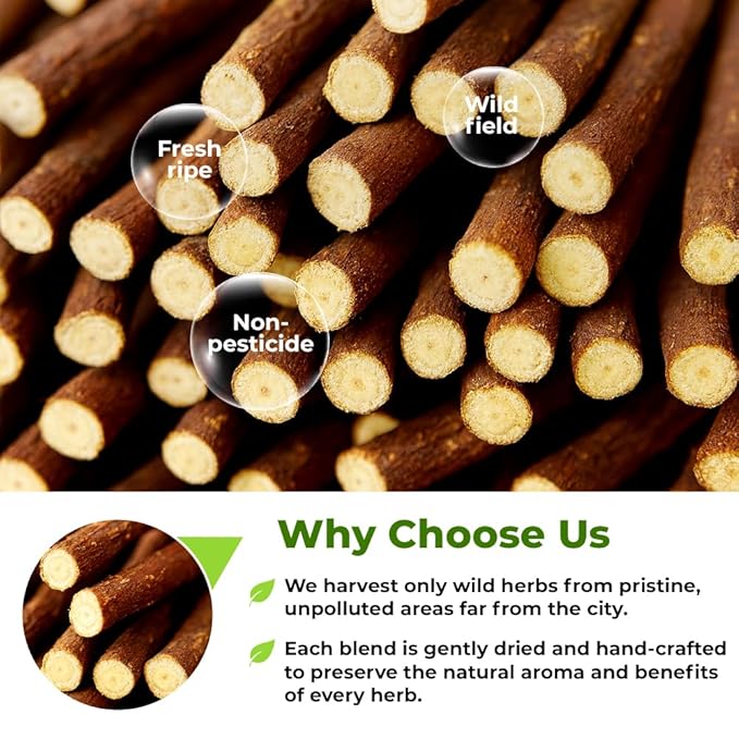 50 Bags Licorice Root Tea Liqorish Root Tea Herb (Glycyrrhiza Glabra) - 50 Count 1.5g Bags Licorice Roots Raiz De Regaliz