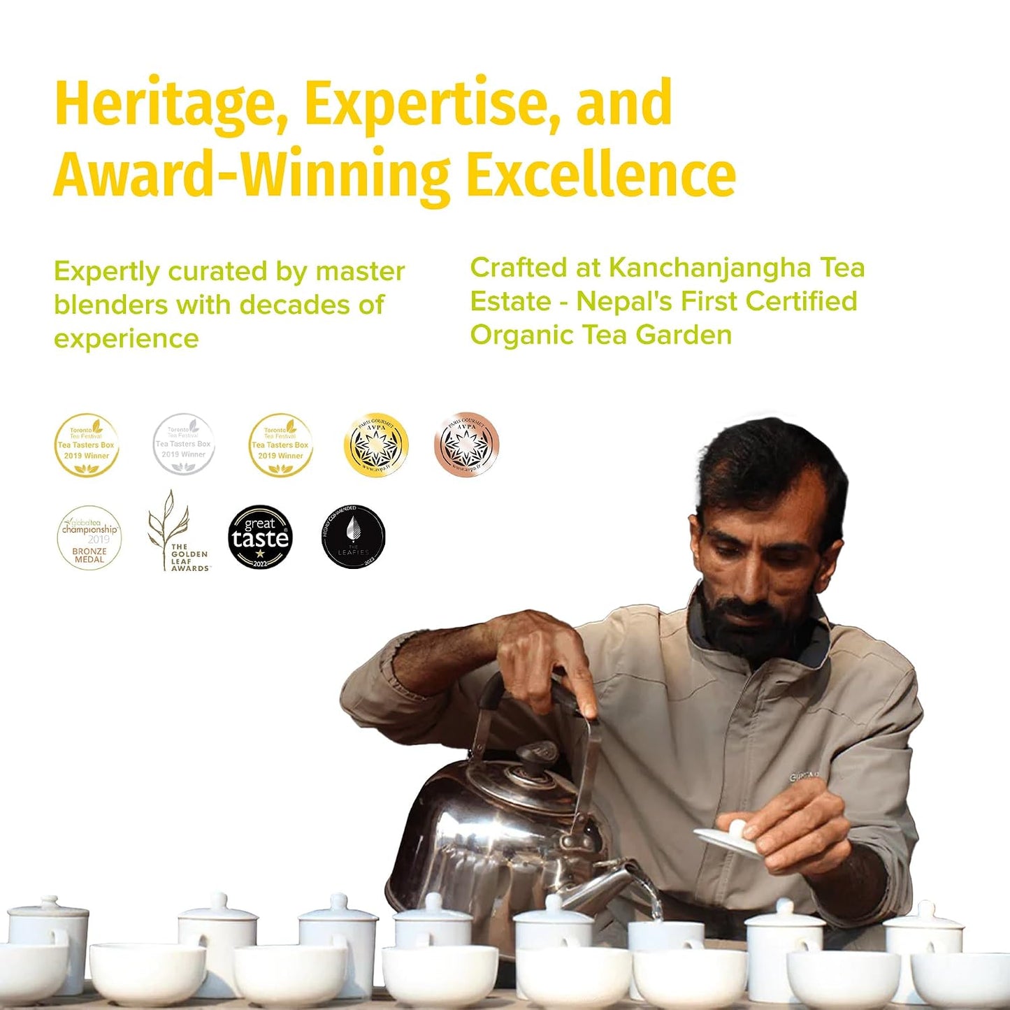 NEPAL TEA Organic White Tea Loose Leaf - USDA Certified Organic from a Family Farm in the Himalayas - Award-Winning Premium Tea Leaves to Enjoy Hot or Cold – 3.5oz /100g (White Prakash)