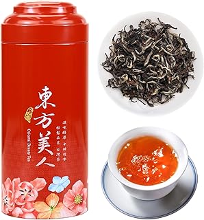 Yuexi Oriental Beauty Oolong Tea,Authentic Taiwan High Mountain Grown, Naturally Honey-Sweet & Fruity Flavor（125 Cups）Premium Loose Leaf Tea, 100g (3.5oz) 东方美人 台湾高山茶 顺滑蜜香