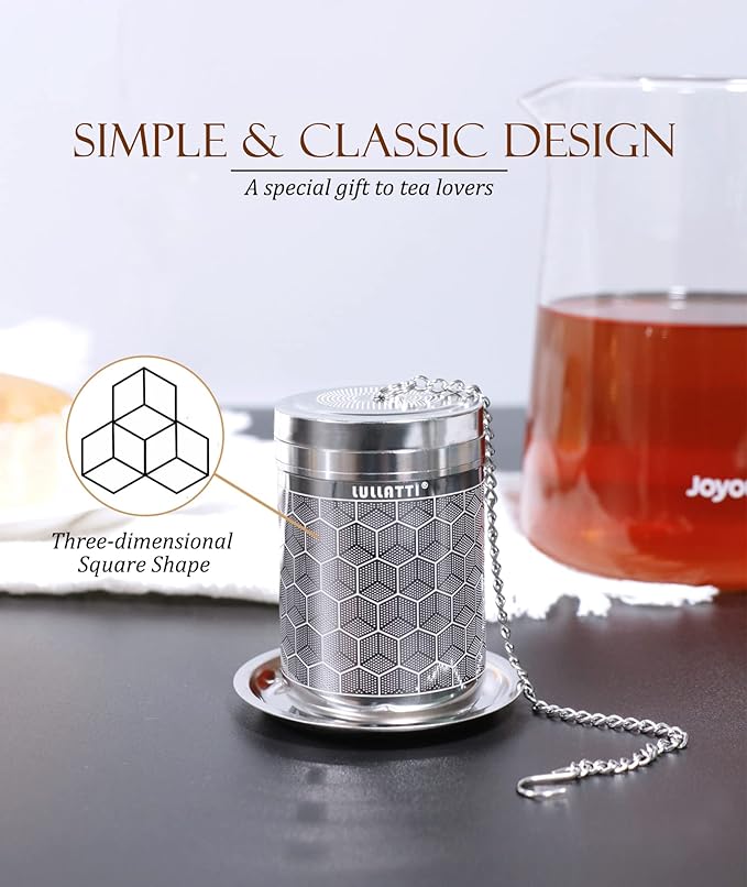 Large Tea Infuser for Loose Tea(1 Pack), 304 Stainless Steel Tea Ball Strainer, Extra Fine Mesh Tea Steeper for Brewing All Kind of Tea