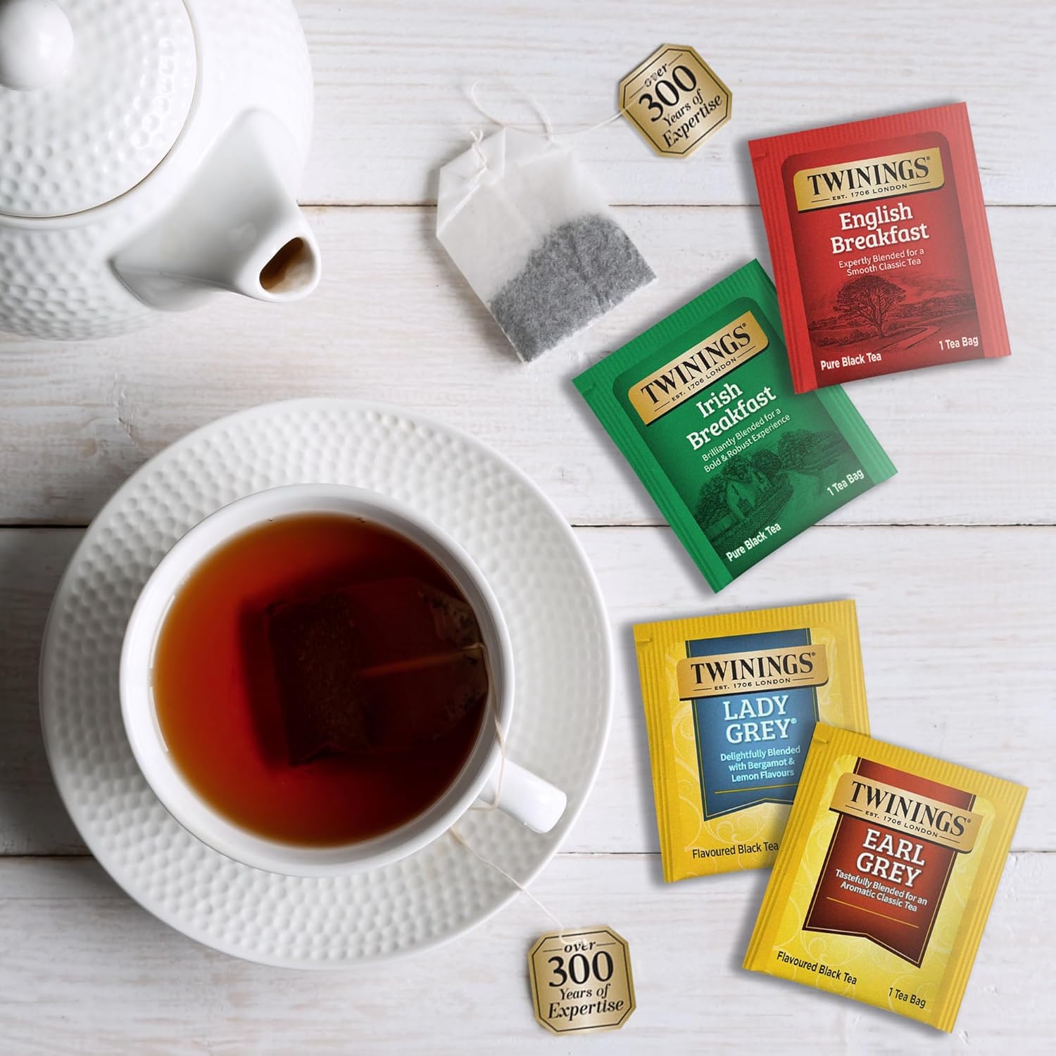 Tea Bag Sampler Assortment, Variety Pack (44 Count), 44 Unique Flavors for Tea Lovers