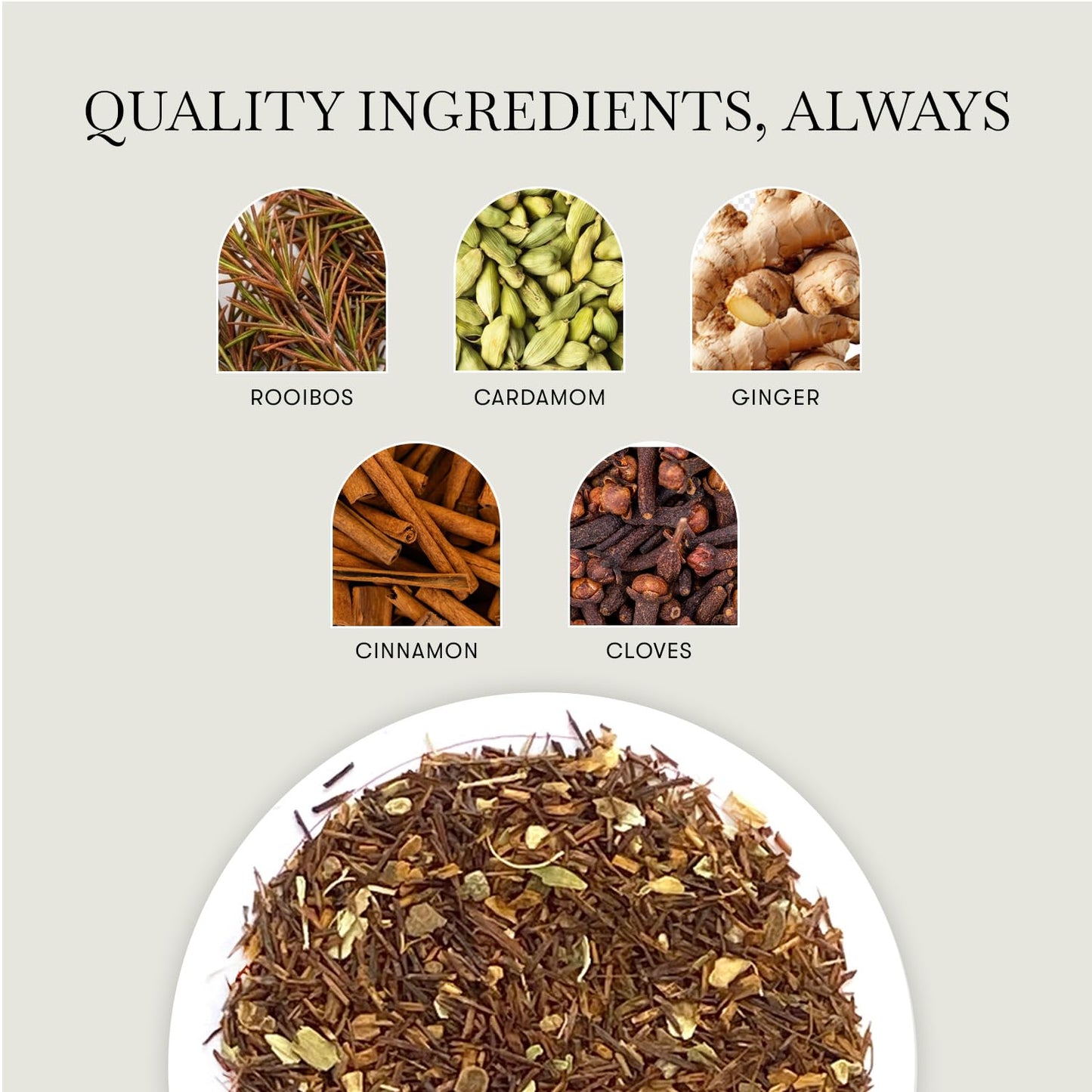 Luxmi Estates Rooibos Chai Herbal Tea, 50 Biodegradable Tea Bags (100g, 3.53oz, 50 Cups) | South African Rooibos with Indian Chai Spices - Cardamom, Cinnamon, Ginger &amp; Cloves | Chai Bulk Pack, Caffeine Free, Vegan