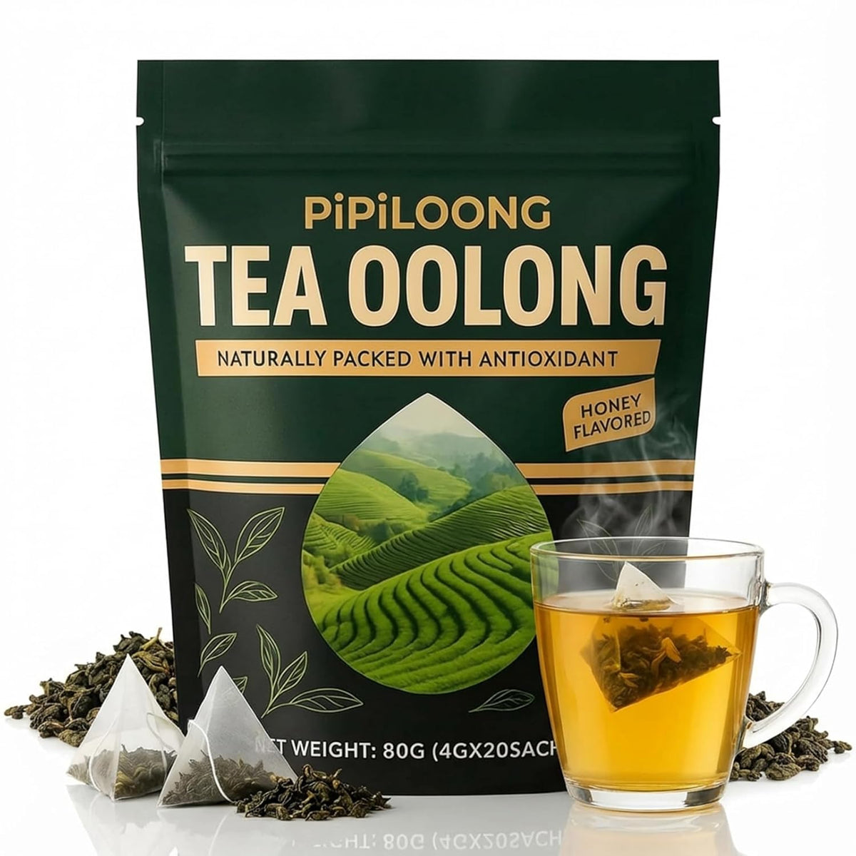 PiPiLOONG Oolong Tea – Organic Yunnan High-Mountain Whole-Leaf Oolong | Premium Loose Leaf Tea | Smooth, Floral & Aromatic | Hand-Picked High-Altitude Tea (1)