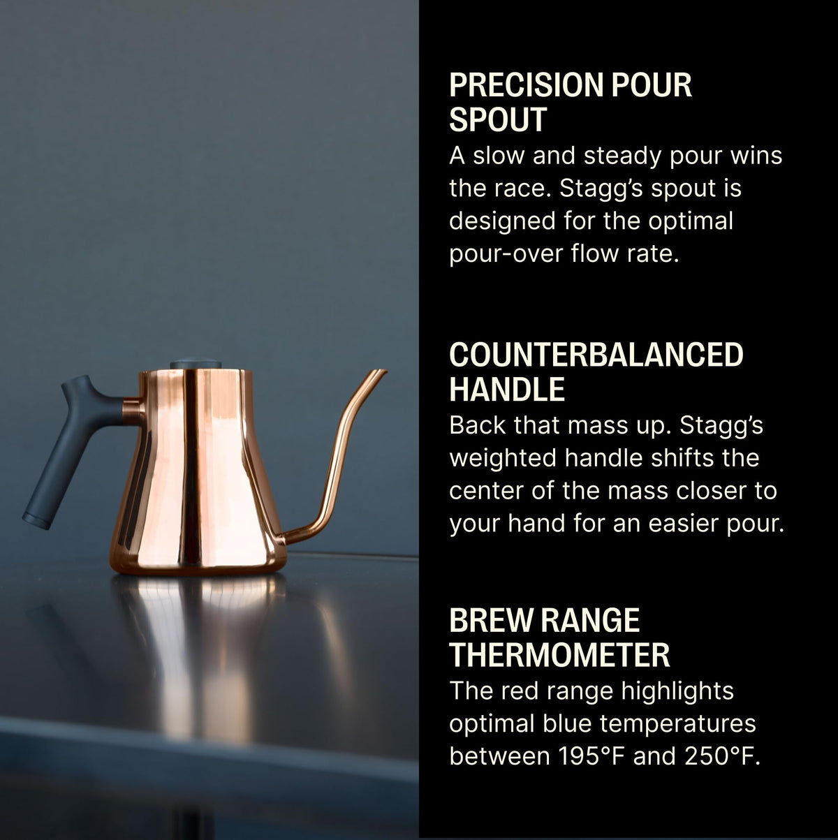 Fellow Stagg Gooseneck Pour Over Kettle for Coffee & Tea - Precision Spout