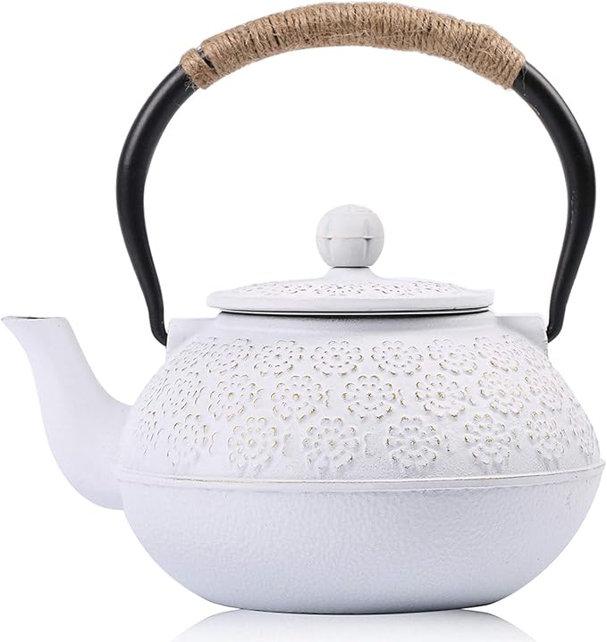 Sotya Cast Iron Teapot, 40oz/1200ml Japanese Tetsubin Tea Pot with Infuser for Loose Leaf and Tea Ba