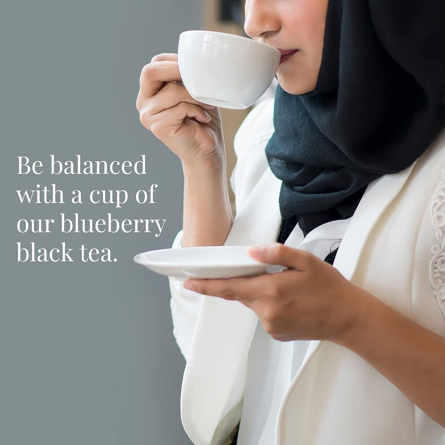 The Republic of Tea Wild Blueberry Black Tea, Naturally Caffeinated, 50 Ct | Made for morning or afternoon sipping. Brisk and full-bodied. Gluten Free and Carb Free.