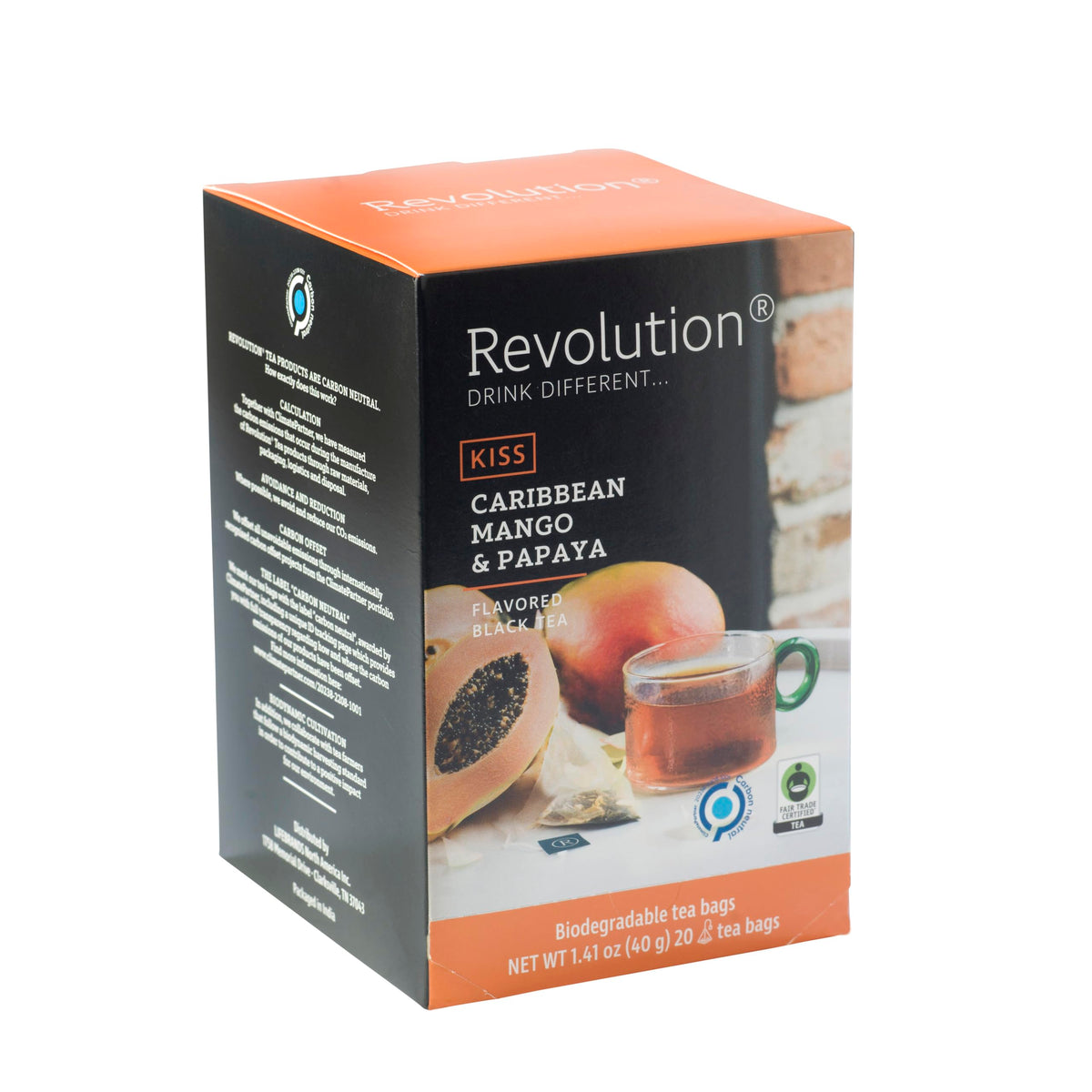 REVOLUTION TEA® Tropical Black Tea [THE ORIGINAL] – Caribbean Mango & Papaya – Premium Full Leaf Tea – Biodegradable Infuser