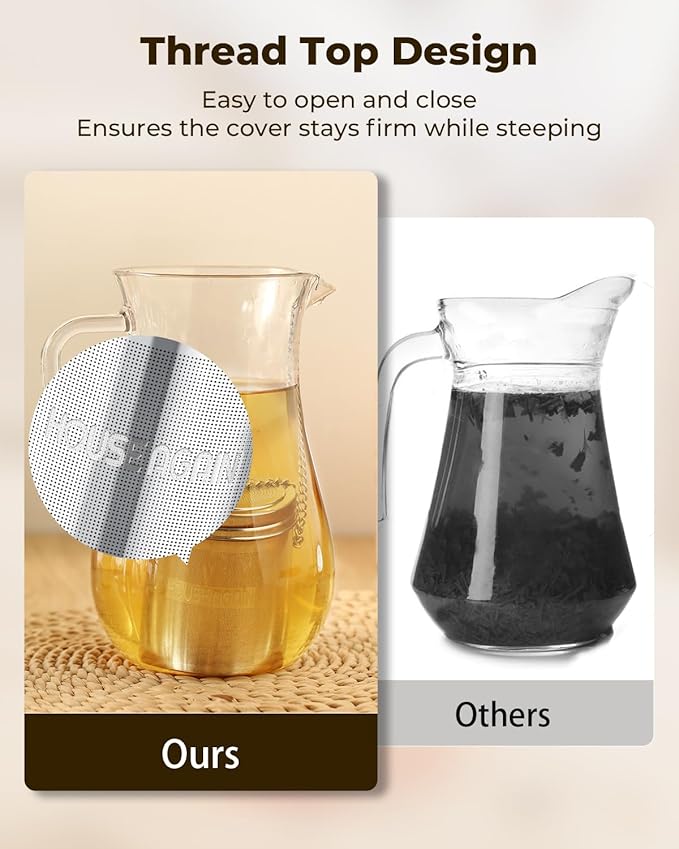 House Again Large Tea Infuser with Scoop, Extra Fine Mesh Tea Strainers for Loose Tea & Spice Infuser for Cooking, 304 Stainless Steel