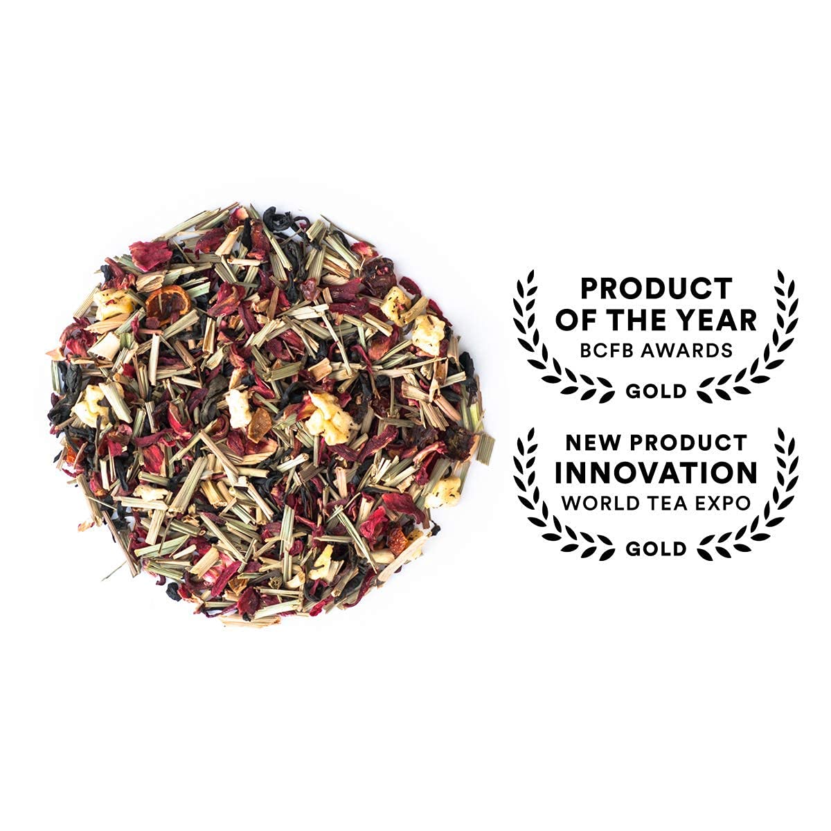 JusTea PURPLE RAIN Loose Purple Tea, 40+ Cups Tin with Spoon, 1/5 Caffeine