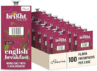 Flavia Bright Tea Co. English Breakfast Tea Freshpacks works only with Flavia Brewers (Case of 100)
