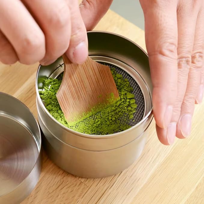 ZenMasters Pink Matcha Set – Premium 7-Pc Matcha Starter Kit w/Ceramic Pour Bowl, Stainless Sifter Canister, Bamboo Whisk & Scoop, Holder & Tea Towel – Modern Aesthetic Gift Set