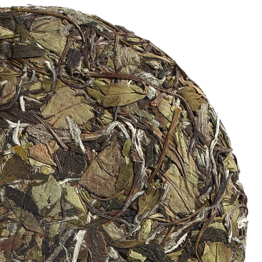 GOARTEA White Tea Cake - 300g / 10.58oz 2020 Year Supreme Grade - Fuding Bai Mu Dan - Aged Chinese Baimudan White Tea Loose Leaf - Low Caffeine
