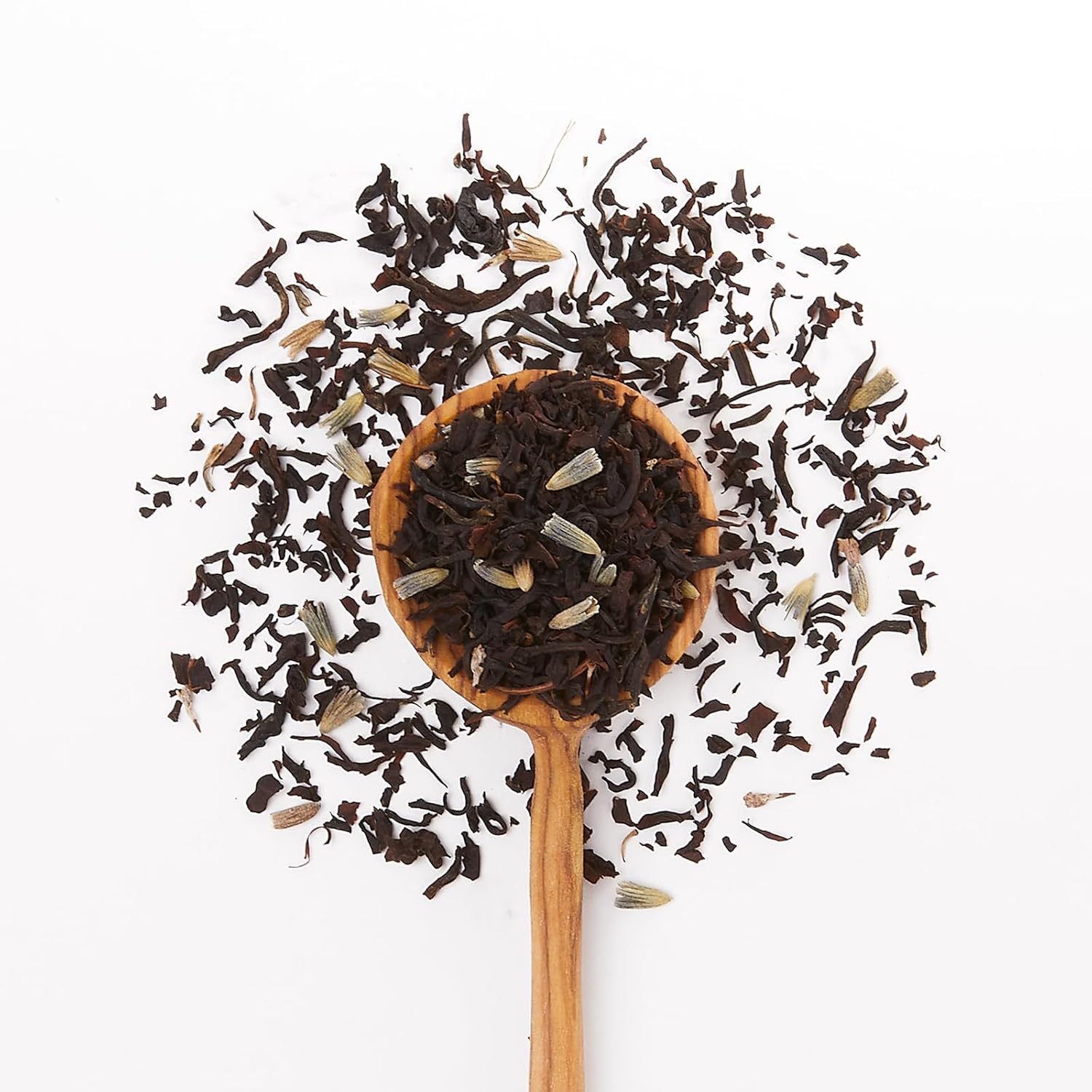 JusTea LAVENDER EARL GREY | Loose Leaf Black Tea | Recyclable Refill Pouch | 40+ Cups (3.2oz) | High Caffeine | Award-Winning | Fair Trade | Non-GMO