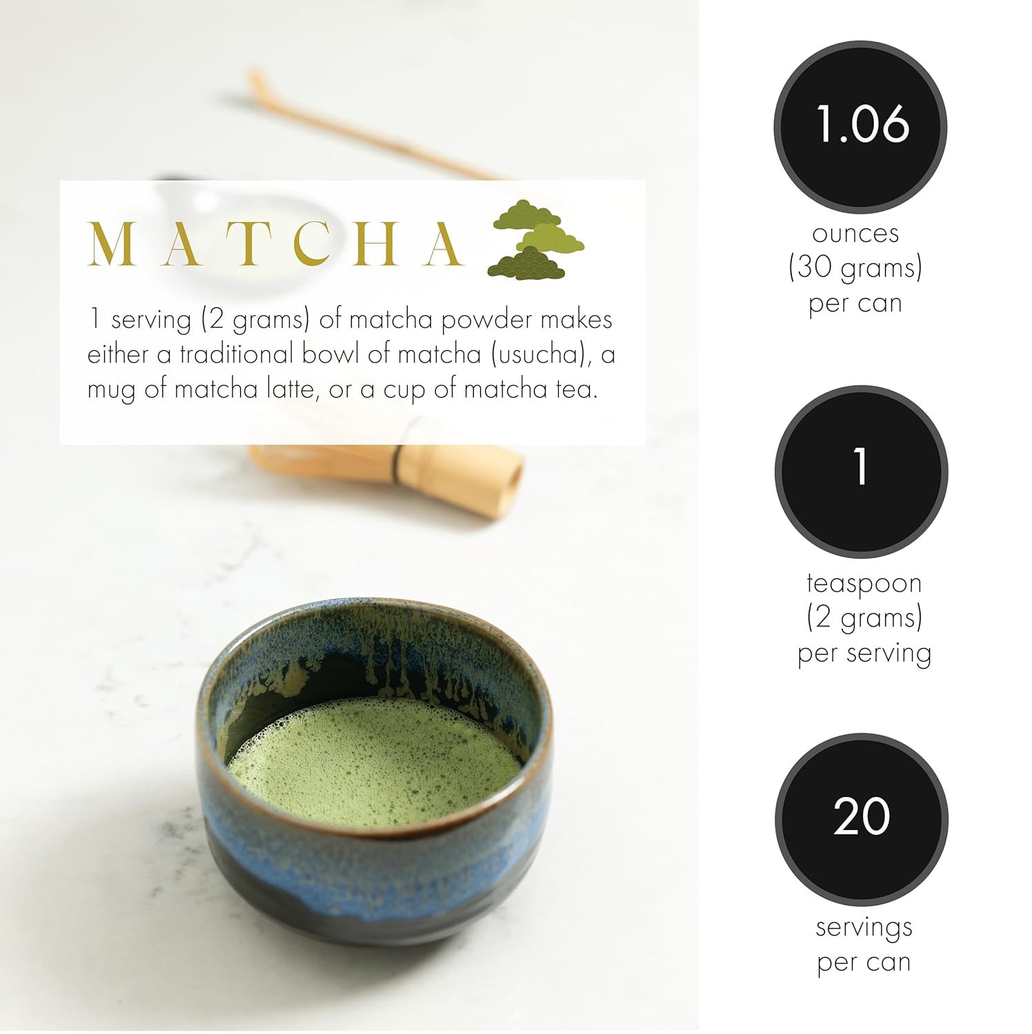 Harney & Sons Supreme Matcha, 80 gram tin, 2.82 ounces, Powdered Green Tea for Everyday, Matcha Lattes, Baking