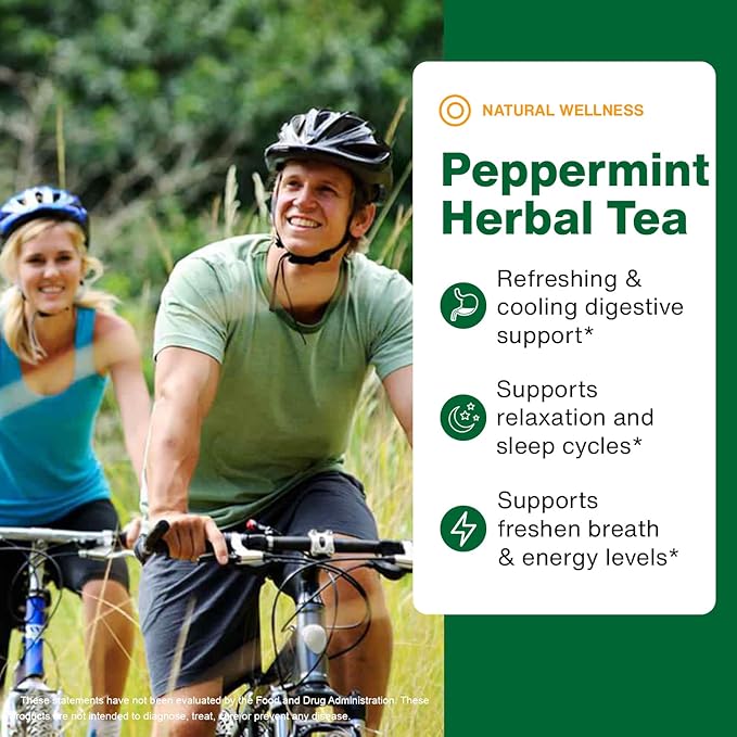 Natured Wellness Peppermint Tea Bags (Te De Menta) – Herbal Tea to Support Digestive Health, Sleep, and Relaxation – with Pure Peppermint Leaves
