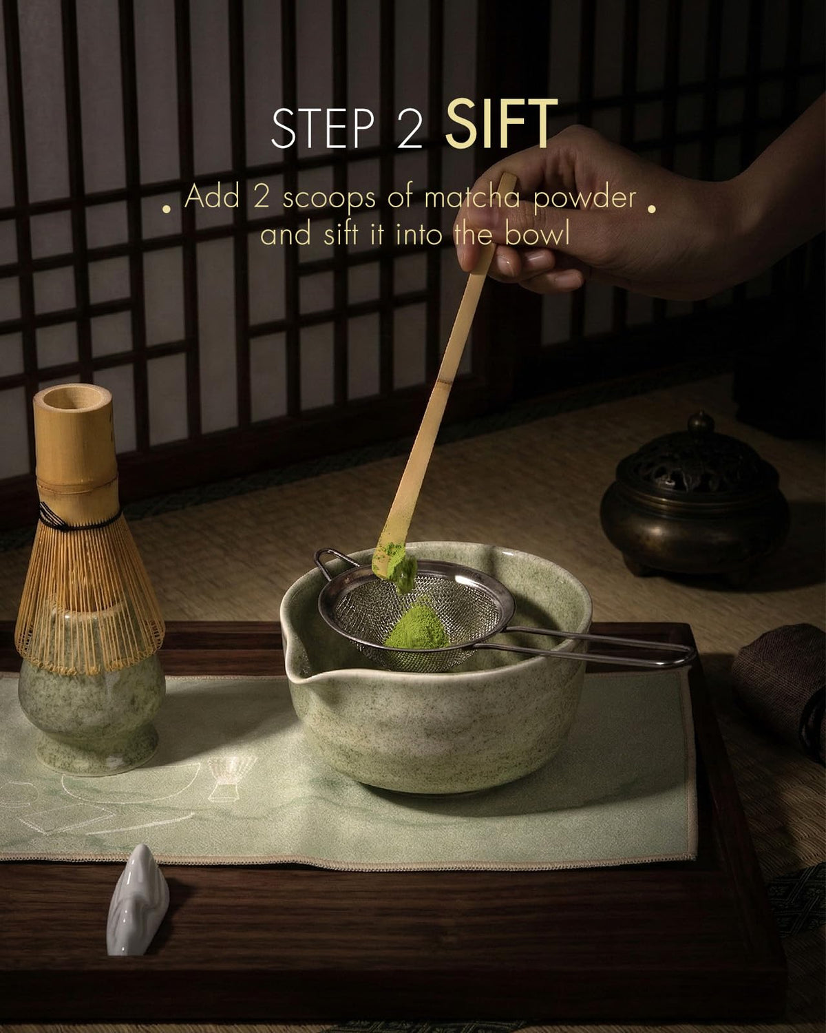 SIMPLETaste Matcha Whisk Set for Macha Lovers (Green)