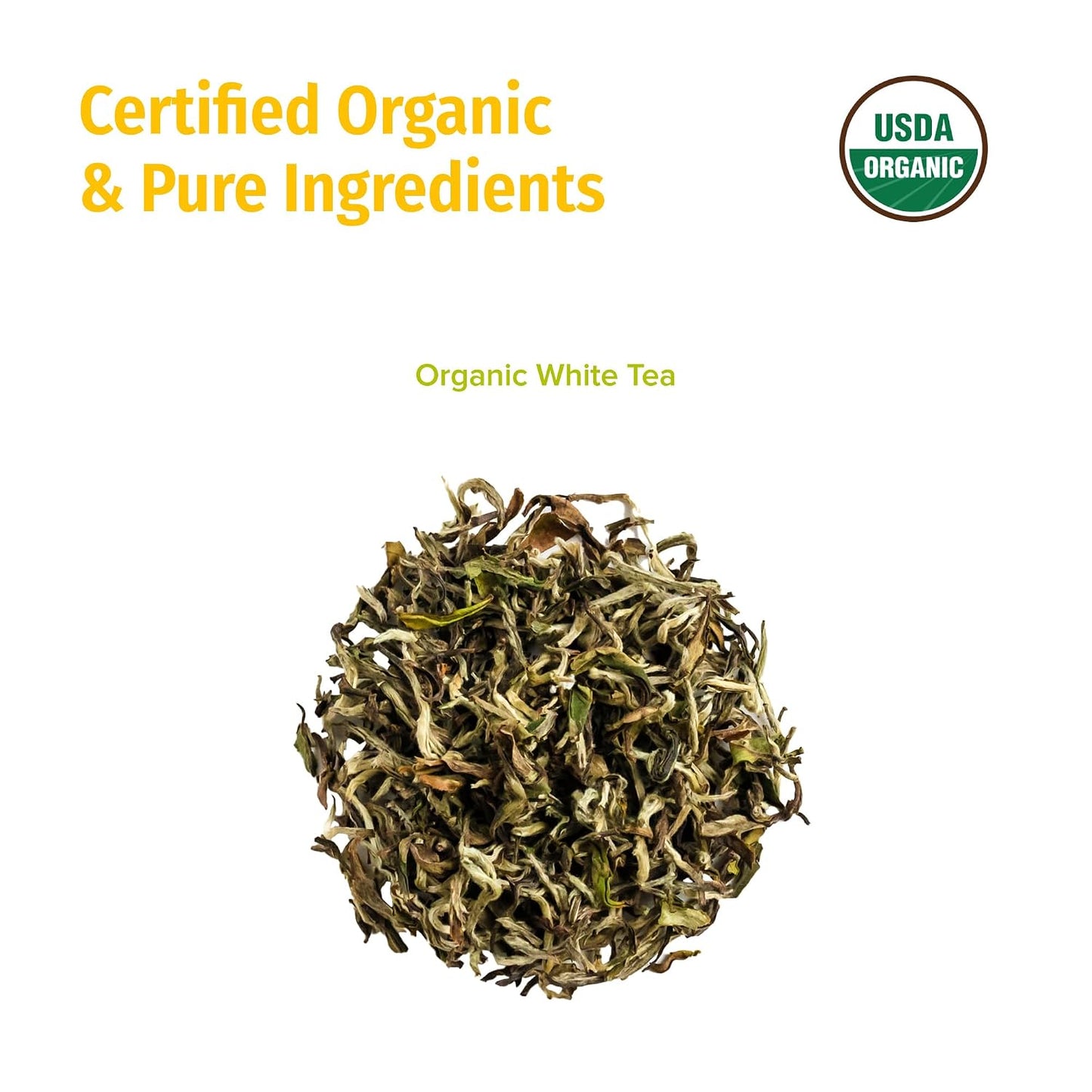 NEPAL TEA Organic White Tea Loose Leaf - USDA Certified Organic from a Family Farm in the Himalayas - Award-Winning Premium Tea Leaves to Enjoy Hot or Cold – 3.5oz /100g (White Prakash)