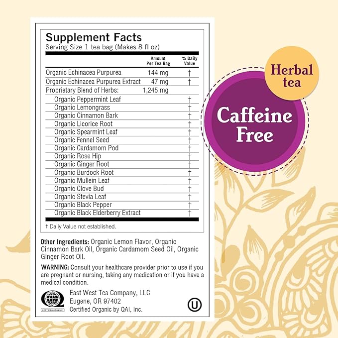 Yogi Tea,OG3,ECHINACEA Immune, 16 Bag