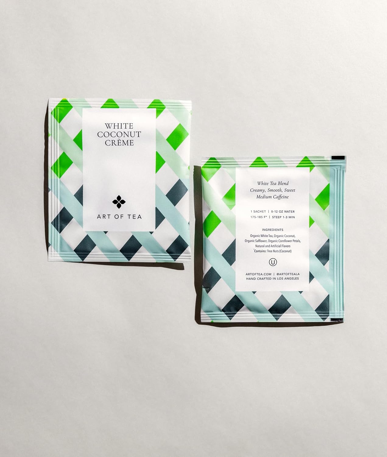 Art of Tea | White Coconut Crème Tea | 50 Count Pyramid Tea Bag Sachets