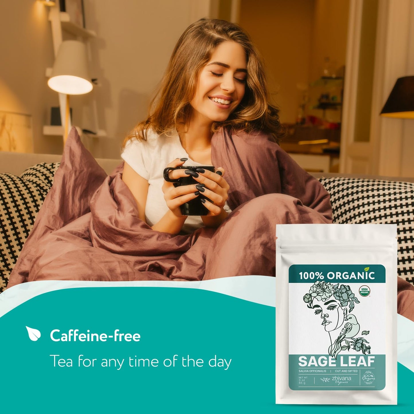 Sage Tea Organic 3 oz. - Sage Leaves – Salvia Tea for Focus and Clarity