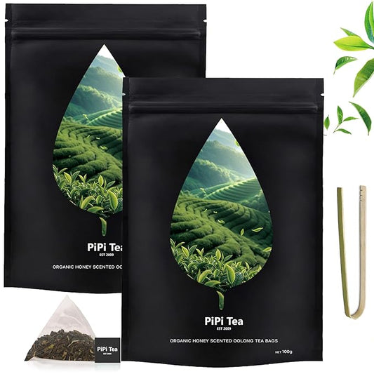Pipi Tea Oolong,Pipi Oolong Tea,PiPi Tea Organic Oolong Tea Bags – Whole Leaf,Cortisol & Calming Tea for Anxiety, Stress,Herbal Benefits – 25 Bags (4g Each) (2)