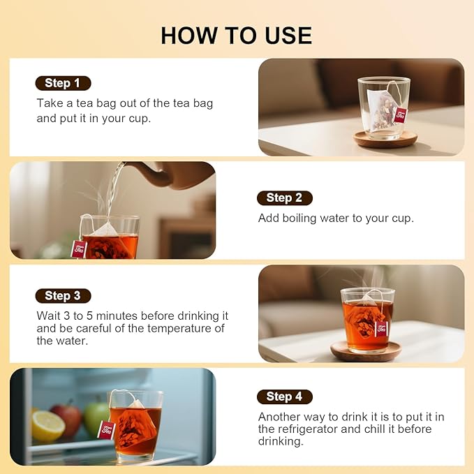 Ginseng Ten Treasures Tea, Premium Chinese Herbal Tea Blend with Ginseng, Goji, Red Dates & 7 More Herbs, Caffeine-Free Herbal Infusion, No Additives