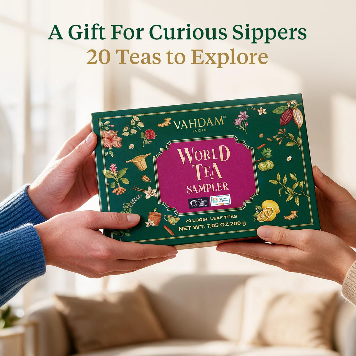 VAHDAM World Top 20 Favourites Tea Sampler Set