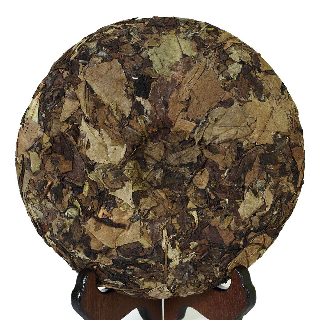 GOARTEA White Tea Cake - 300g / 10.58oz 2010 Year Supreme Grade - Remote Mountain Wild Spring Leaf Slice - Fuding Aged White Tea Loose Leaf - Low Caffeine