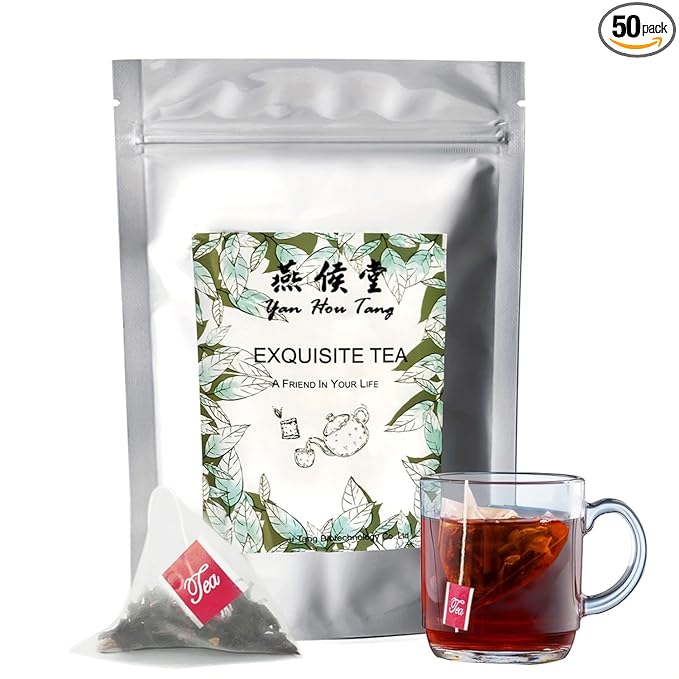 Eilin YHT Hibiscus Flower Tea Bags Jamaica Herbal Roselle Tea 50 Counts x 3Grams